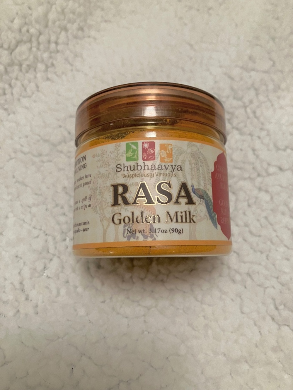 RASA Golden Milk powder 3.17oz NEW Sealed Shubhaavya
